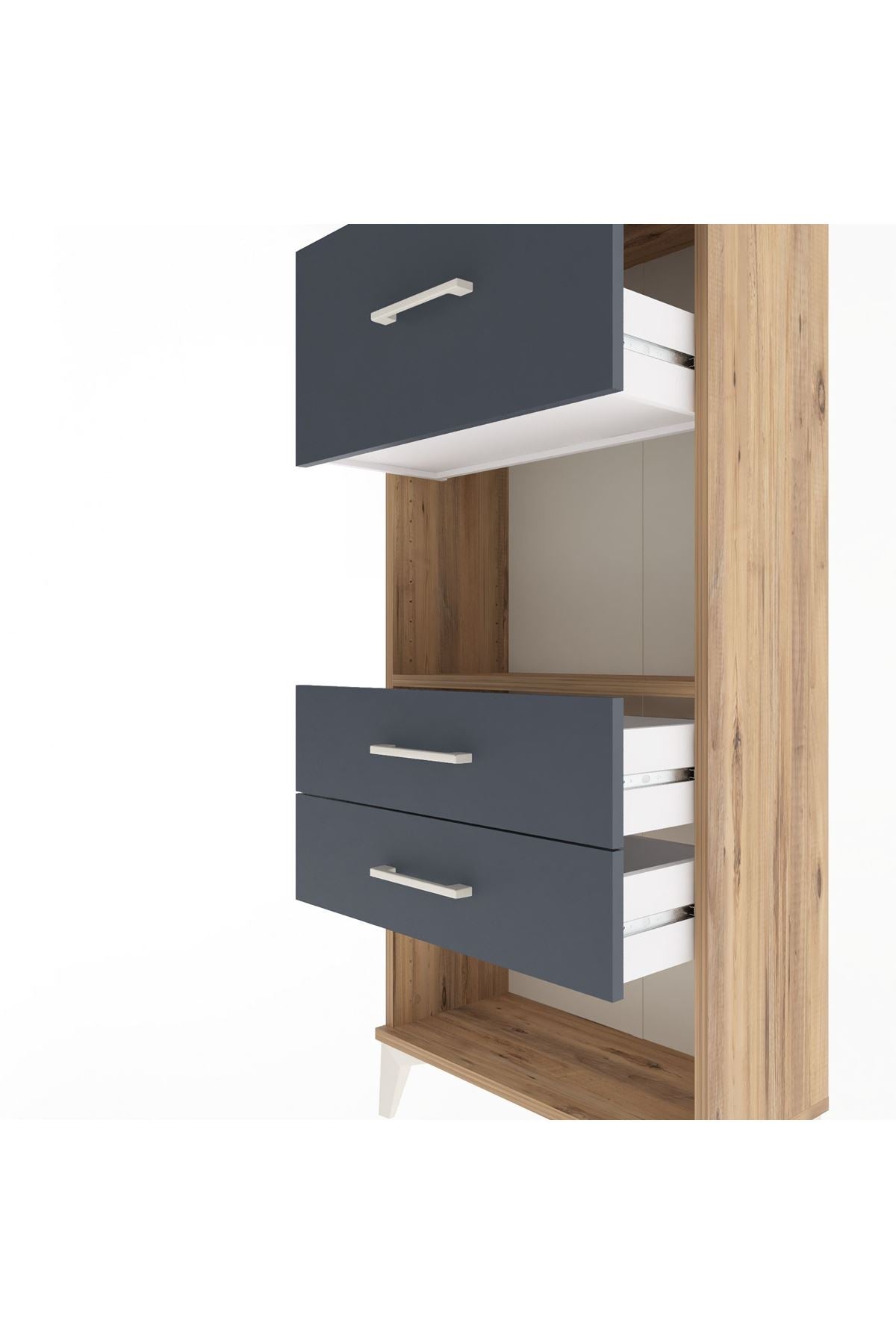 Arges Dolap Tek Raflı 3 Çekmeceli 60x30x134 - S17M025V8A