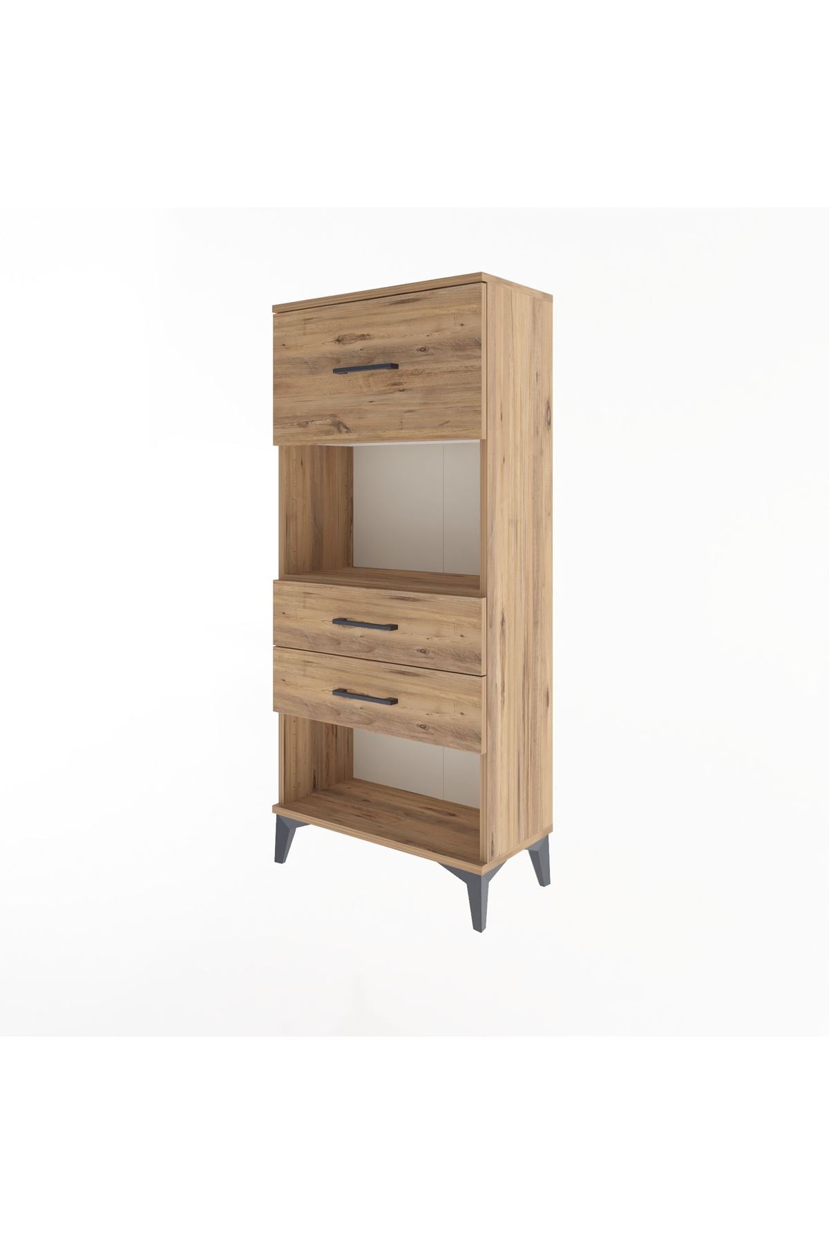Arges Dolap Tek Raflı 3 Çekmeceli 60x30x134 - S17M025V9A