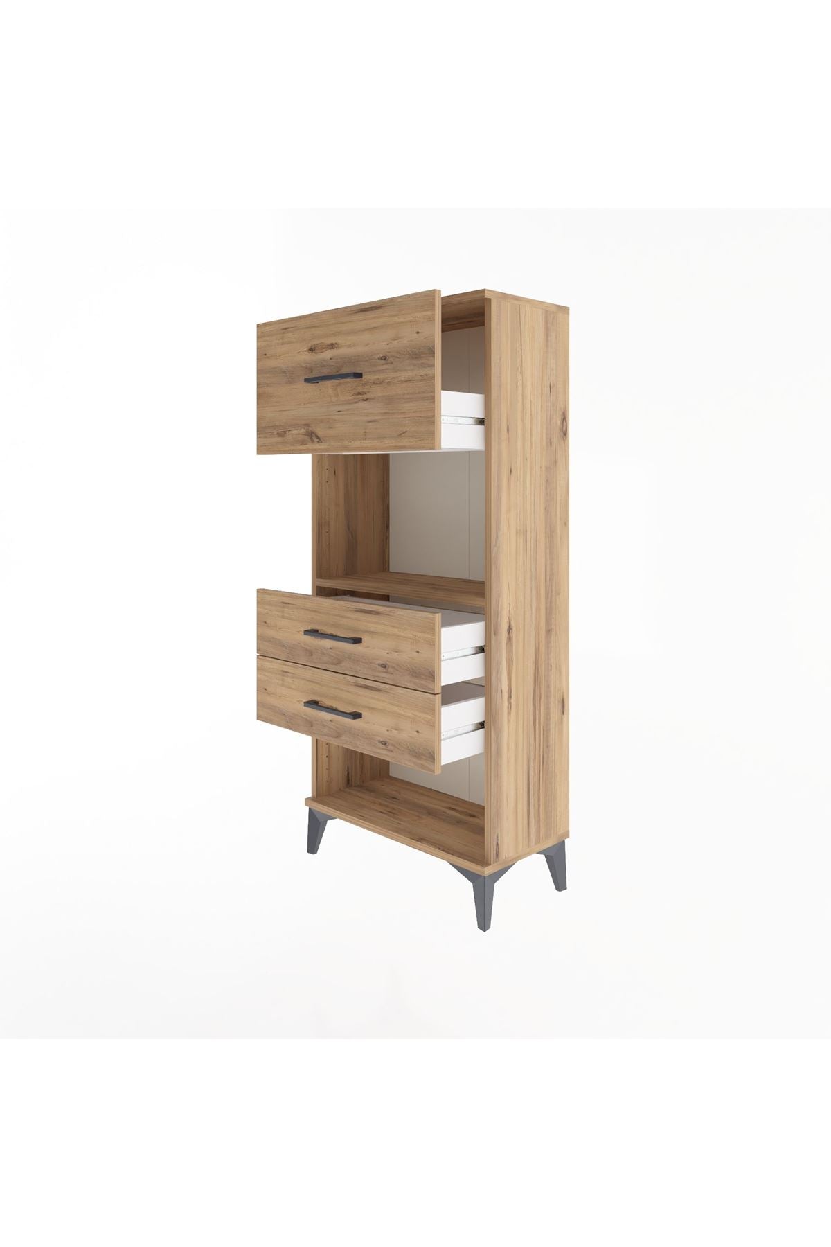 Arges Dolap Tek Raflı 3 Çekmeceli 60x30x134 - S17M025V9A