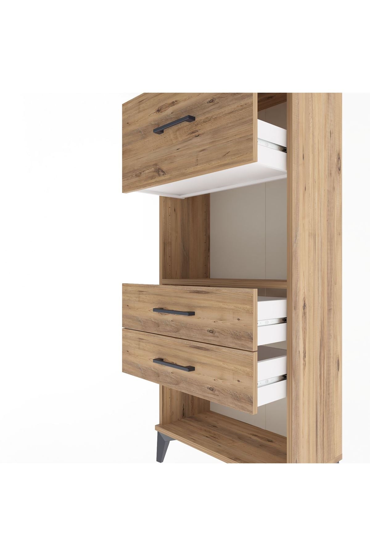 Arges Dolap Tek Raflı 3 Çekmeceli 60x30x134 - S17M025V9A
