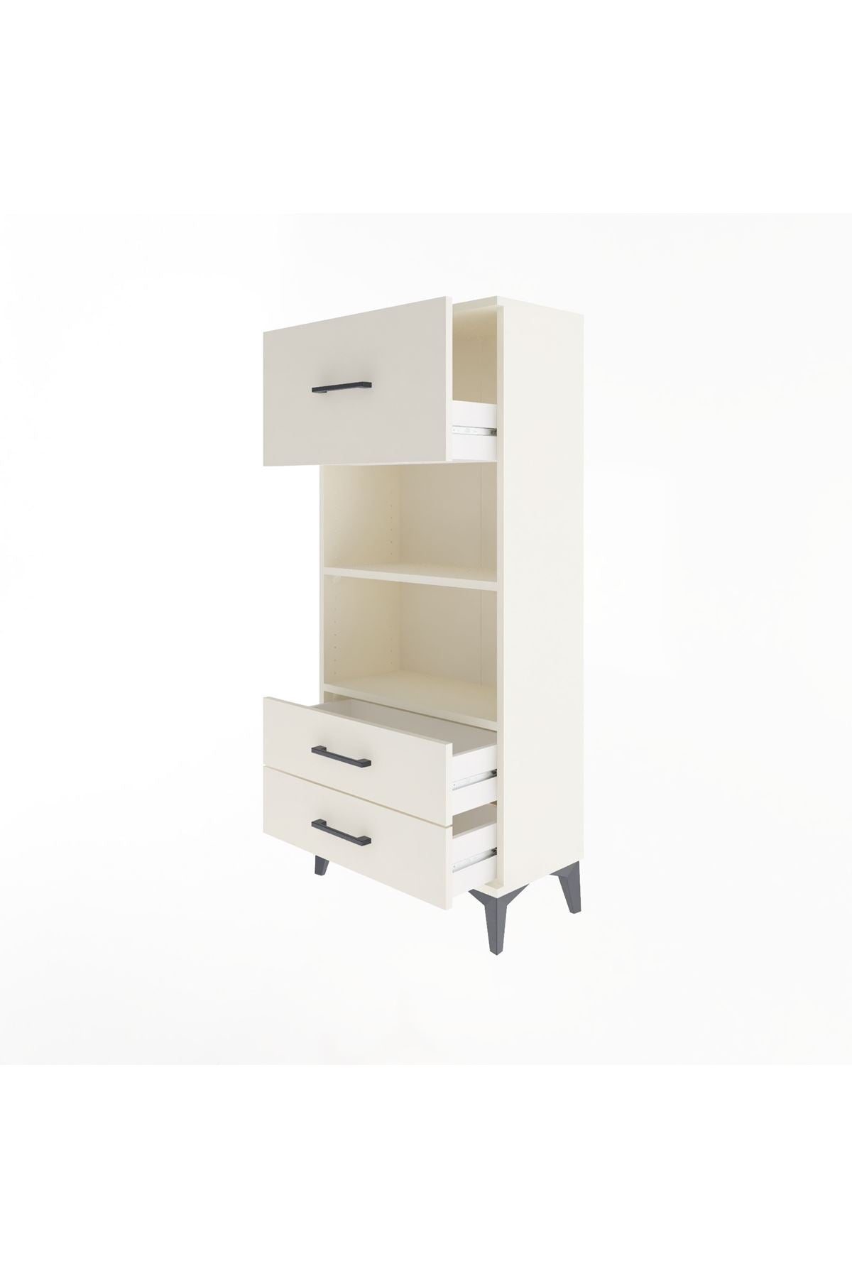Arges Dolap 2 Raflı 3 Çekmeceli 60x30x134 - S17M026V1A