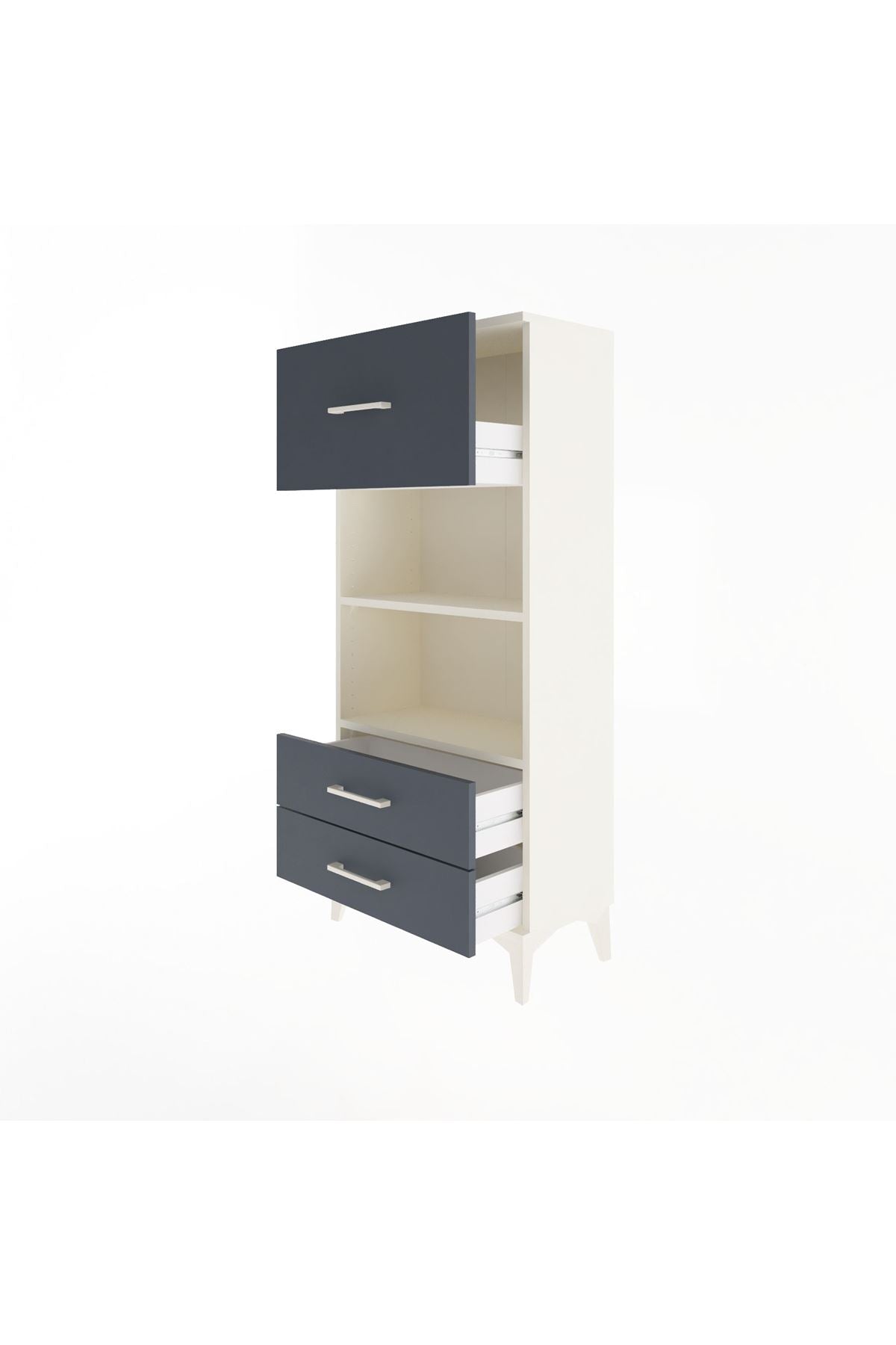 Arges Dolap 2 Raflı 3 Çekmeceli 60x30x134 - S17M026V2A