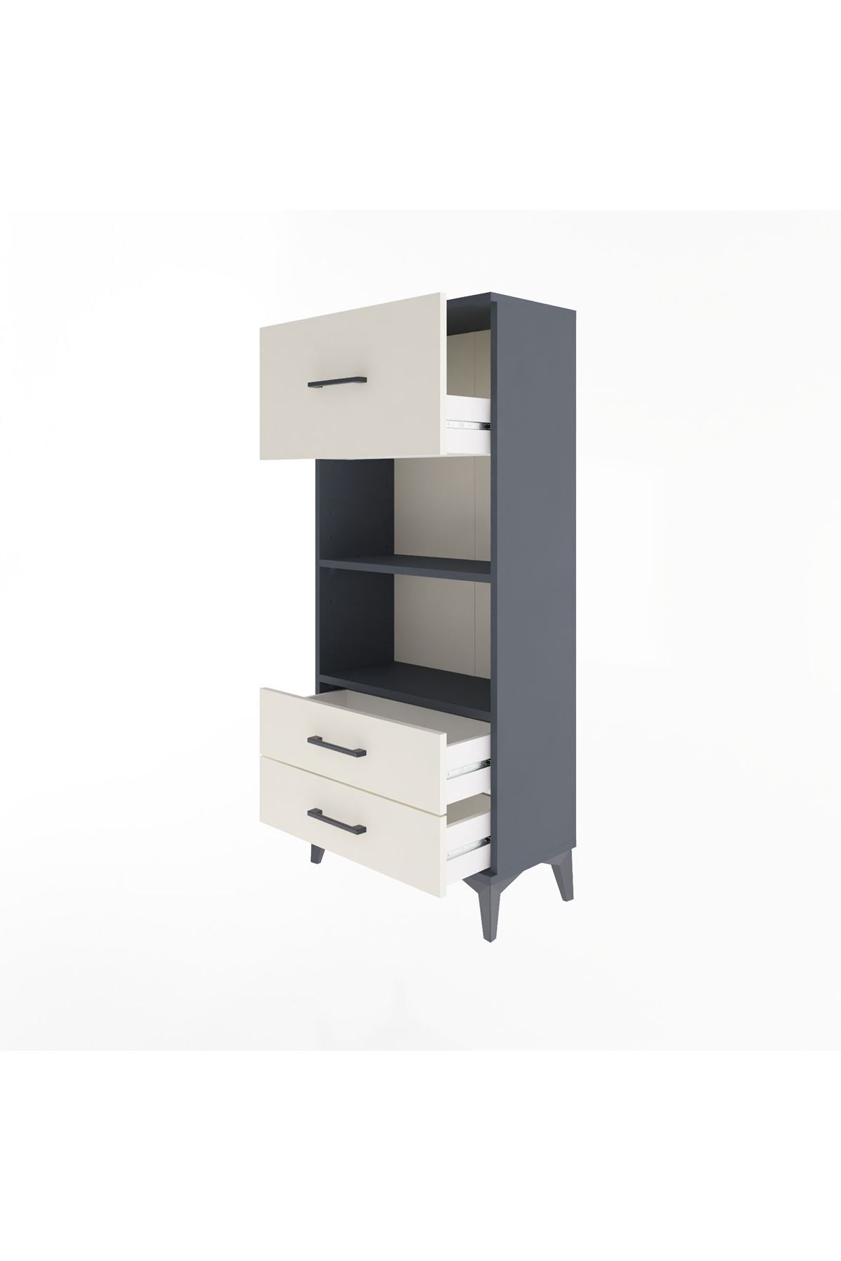Arges Dolap 2 Raflı 3 Çekmeceli 60x30x134 - S17M026V4A