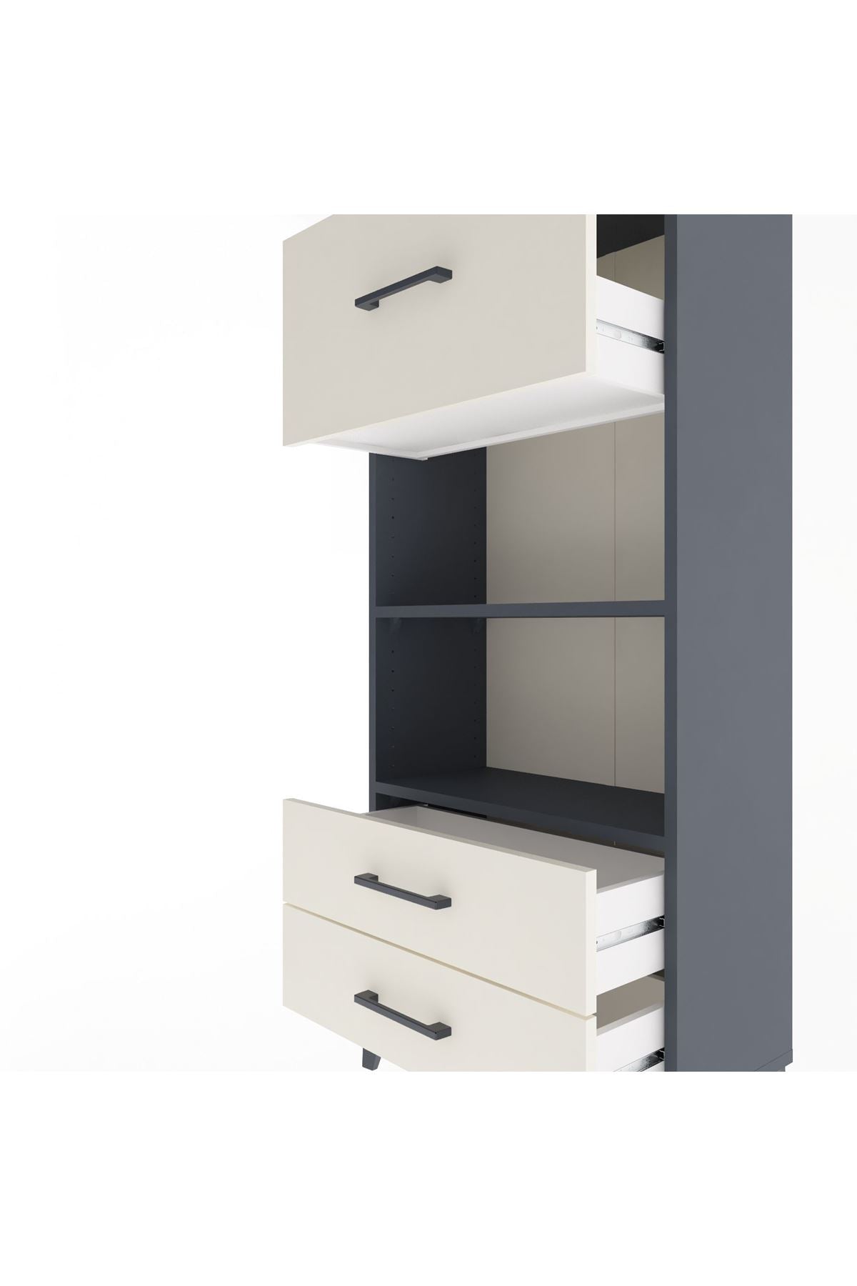 Arges Dolap 2 Raflı 3 Çekmeceli 60x30x134 - S17M026V4A