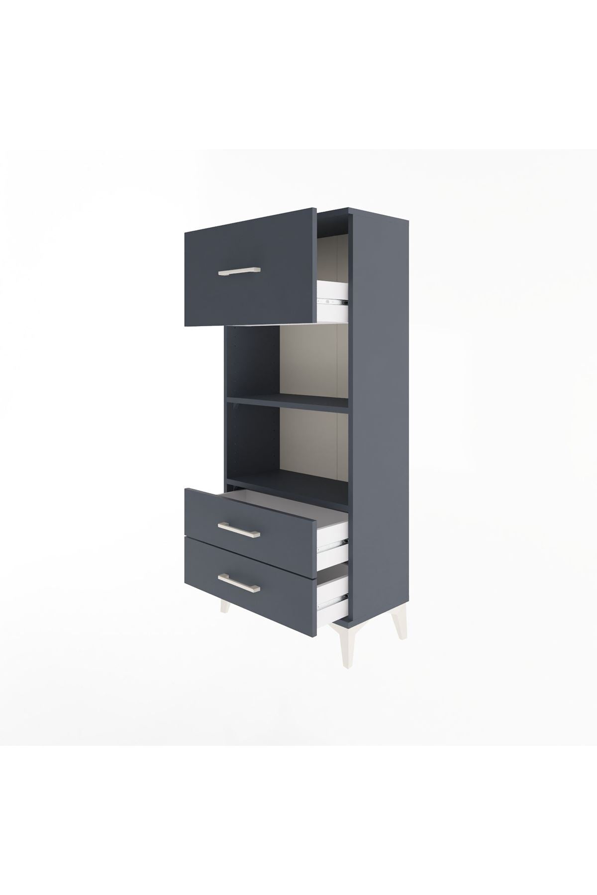 Arges Dolap 2 Raflı 3 Çekmeceli 60x30x134 - S17M026V5A
