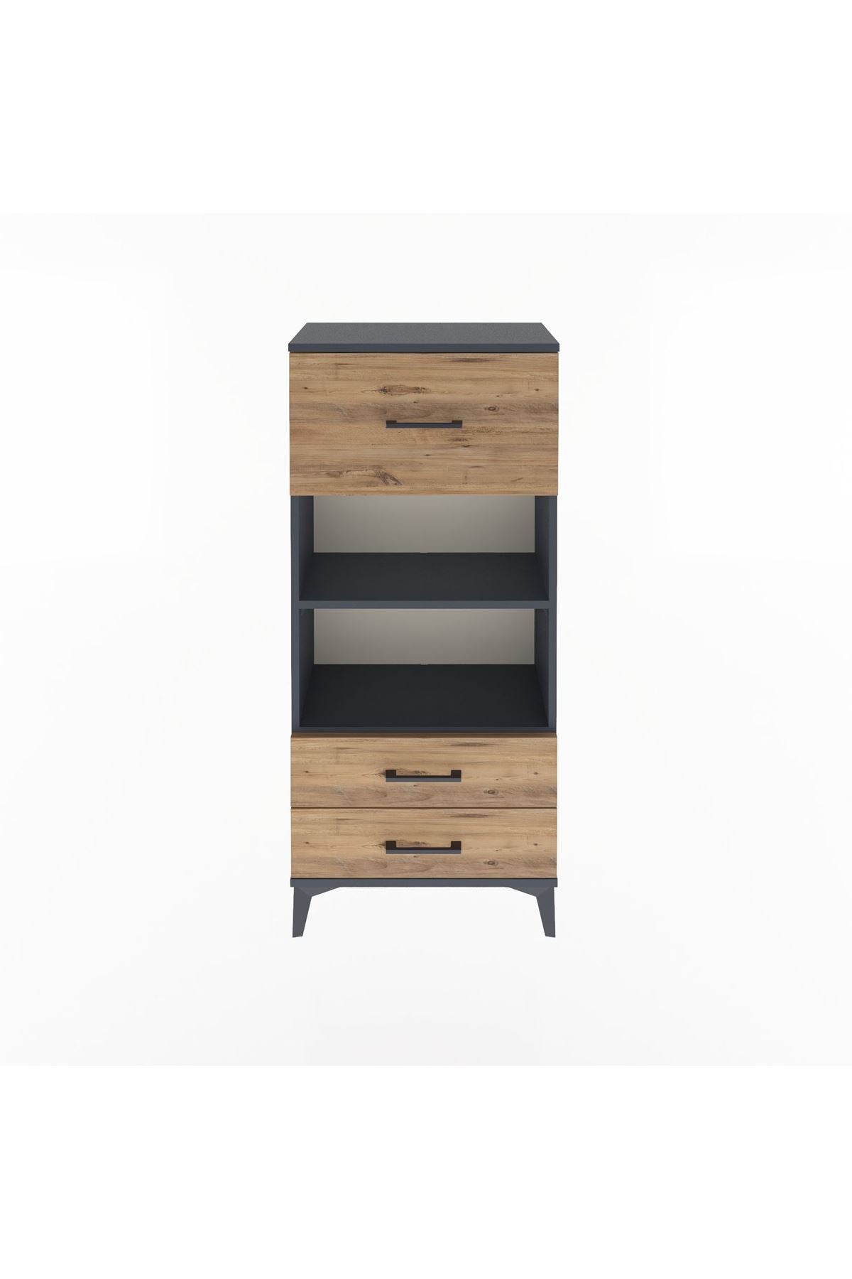 Arges Dolap 2 Raflı 3 Çekmeceli 60x30x134 - S17M026V6A