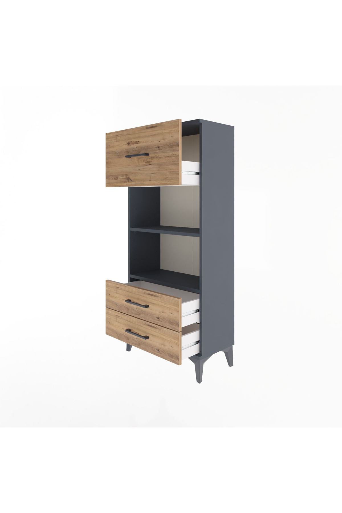 Arges Dolap 2 Raflı 3 Çekmeceli 60x30x134 - S17M026V6A