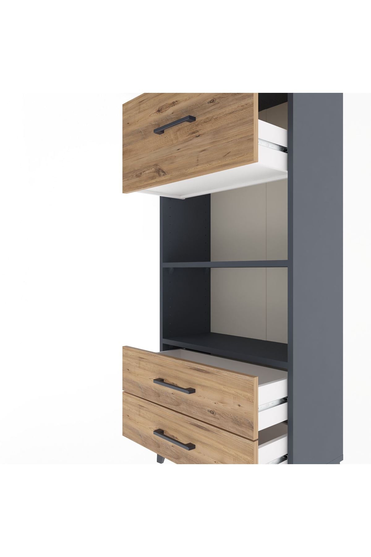 Arges Dolap 2 Raflı 3 Çekmeceli 60x30x134 - S17M026V6A