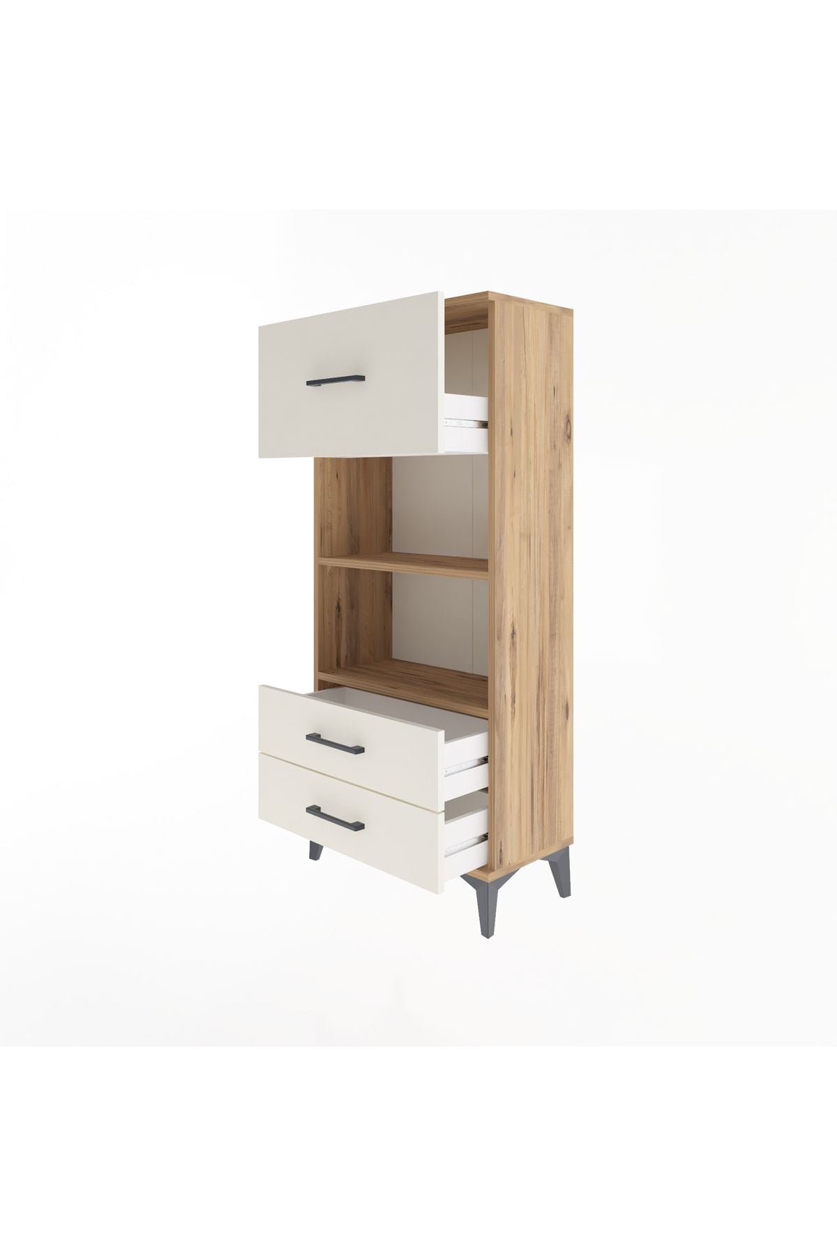 Arges Dolap 2 Raflı 3 Çekmeceli 60x30x134 - S17M026V7A