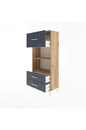 Arges Dolap 2 Raflı 3 Çekmeceli 60x30x134 - S17M026V8A