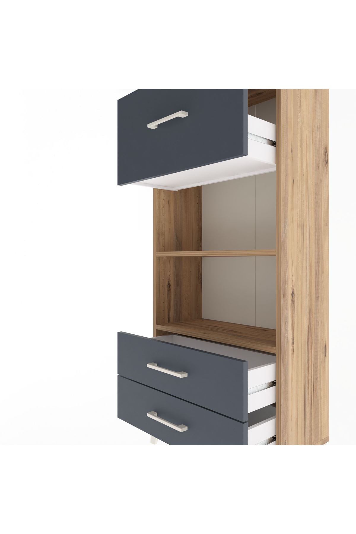 Arges Dolap 2 Raflı 3 Çekmeceli 60x30x134 - S17M026V8A
