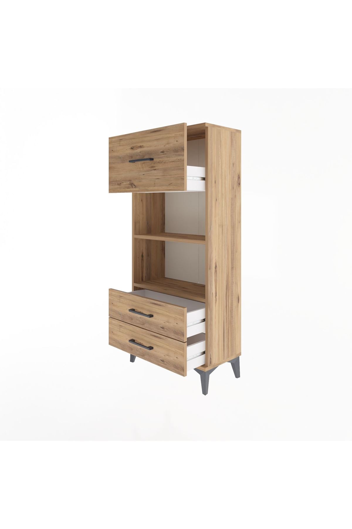 Arges Dolap 2 Raflı 3 Çekmeceli 60x30x134 - S17M026V9A