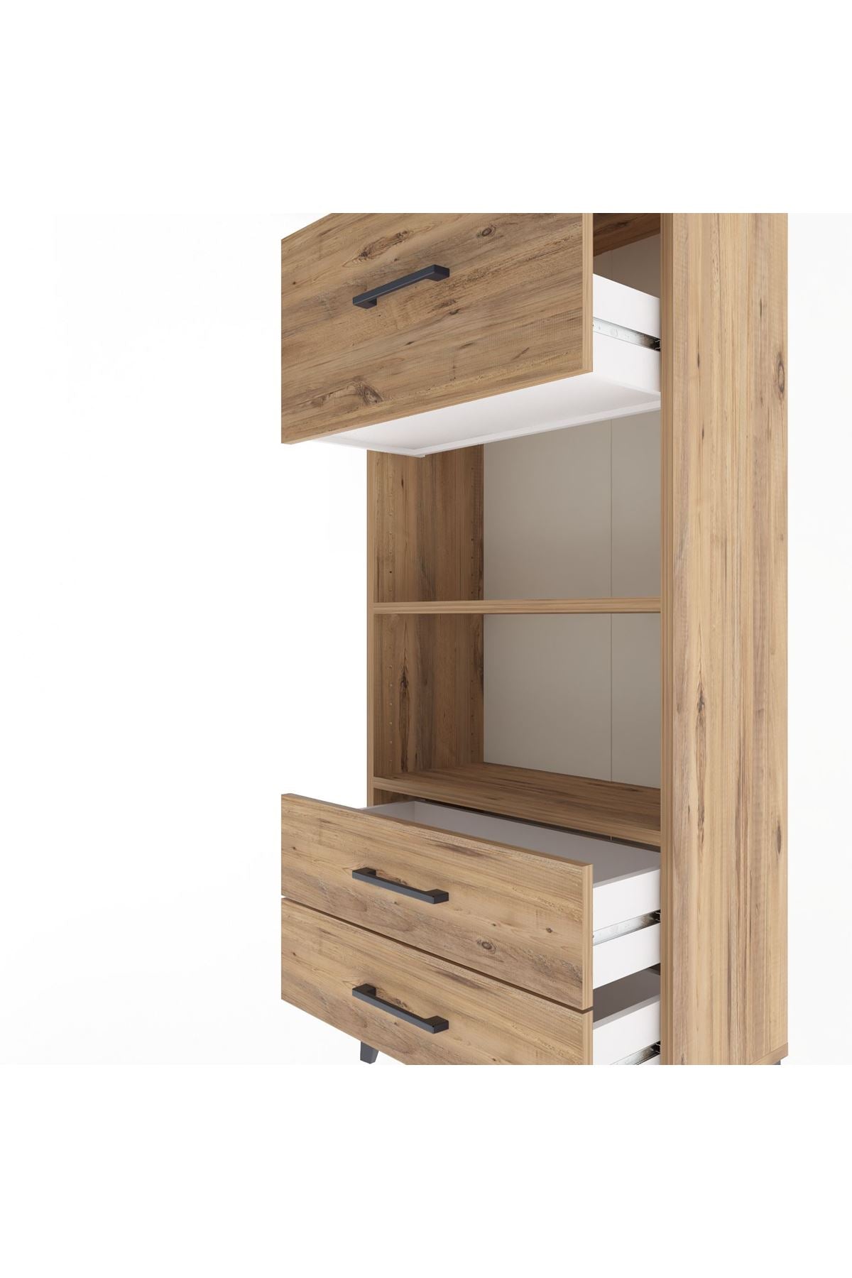 Arges Dolap 2 Raflı 3 Çekmeceli 60x30x134 - S17M026V9A