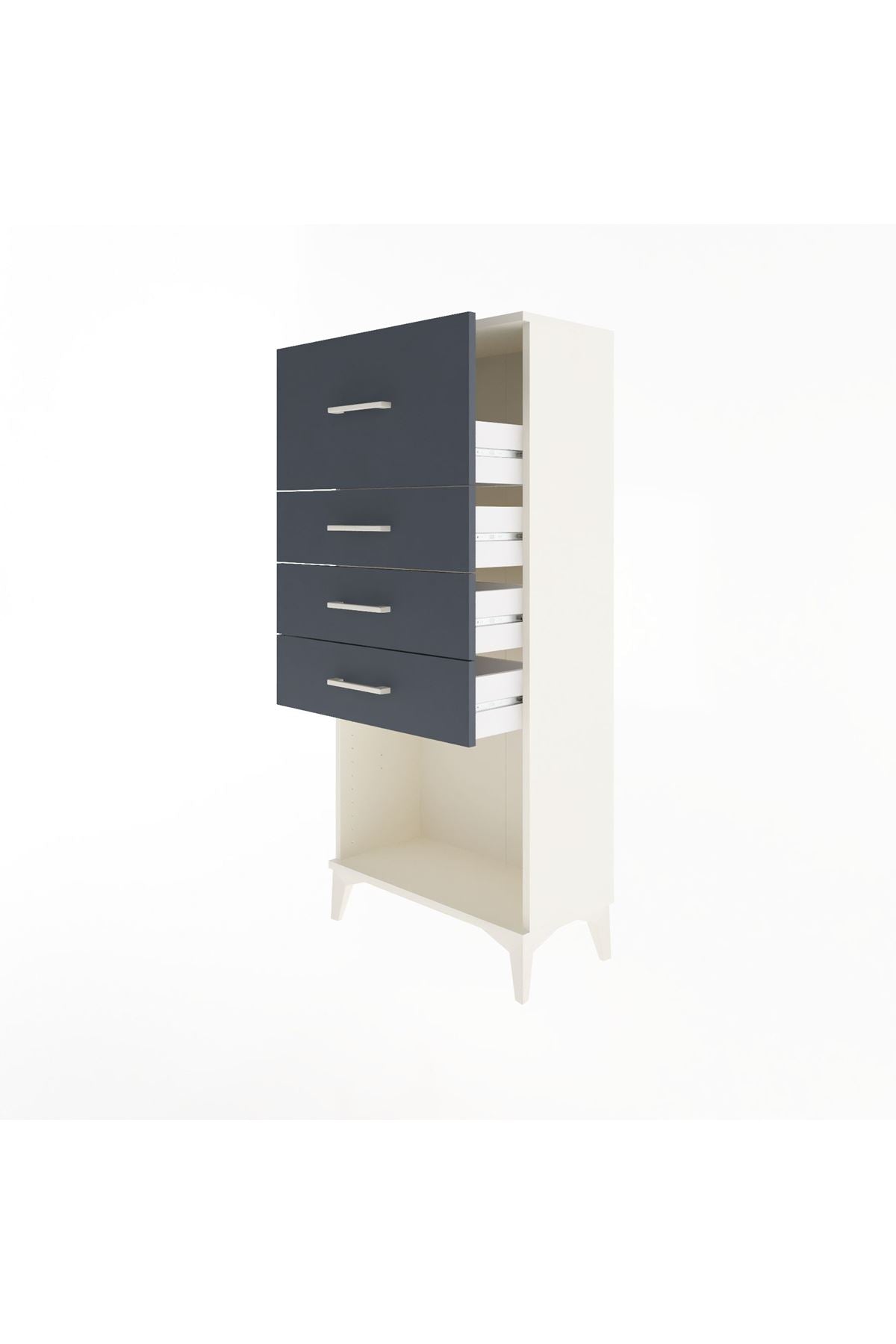 Arges Dolap 4 Çekmeceli 60x30x134 - S17M027V2A