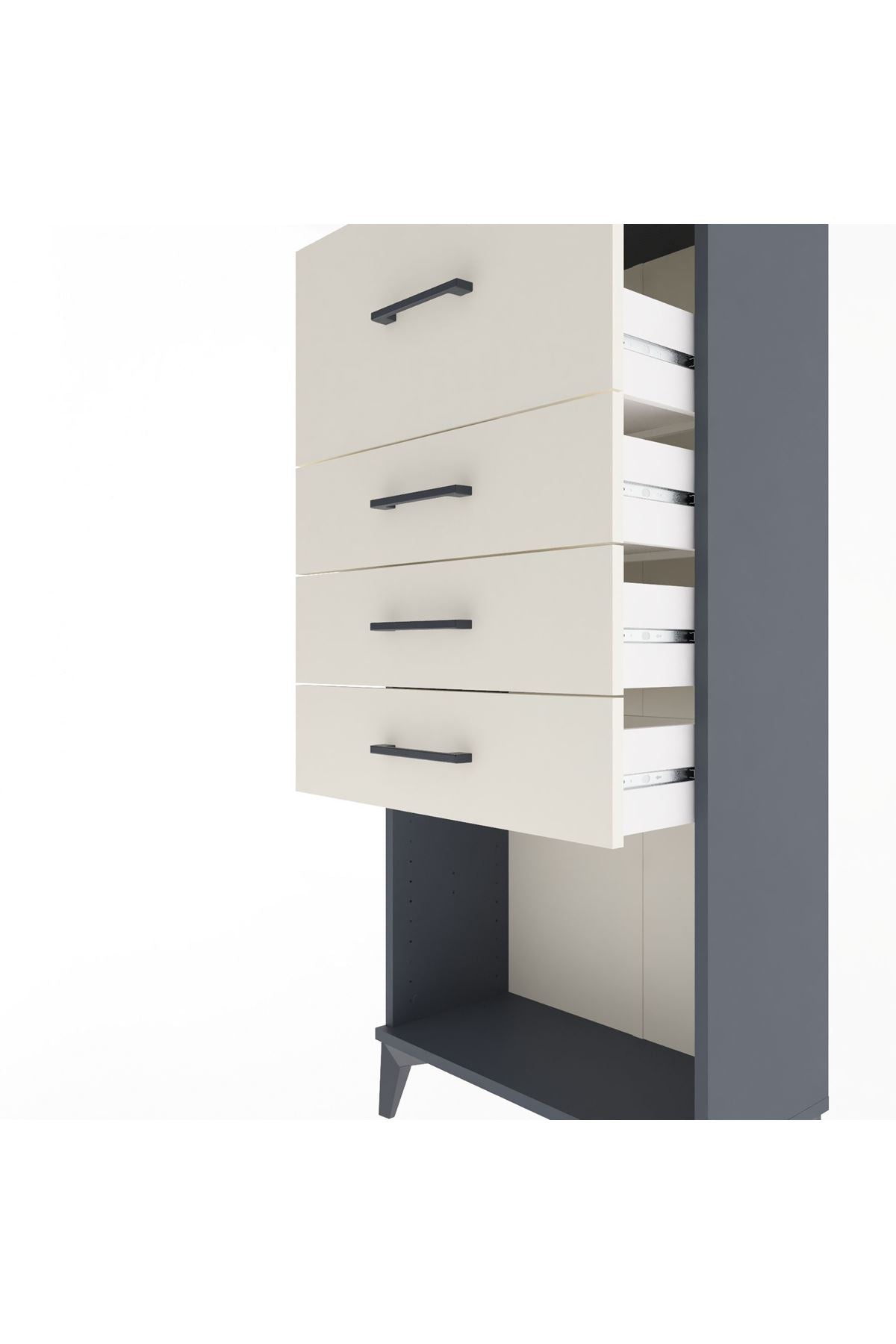 Arges Dolap 4 Çekmeceli 60x30x134 - S17M027V4A