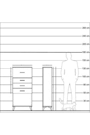 Arges Dolap 4 Çekmeceli 60x30x134 - S17M027V5A
