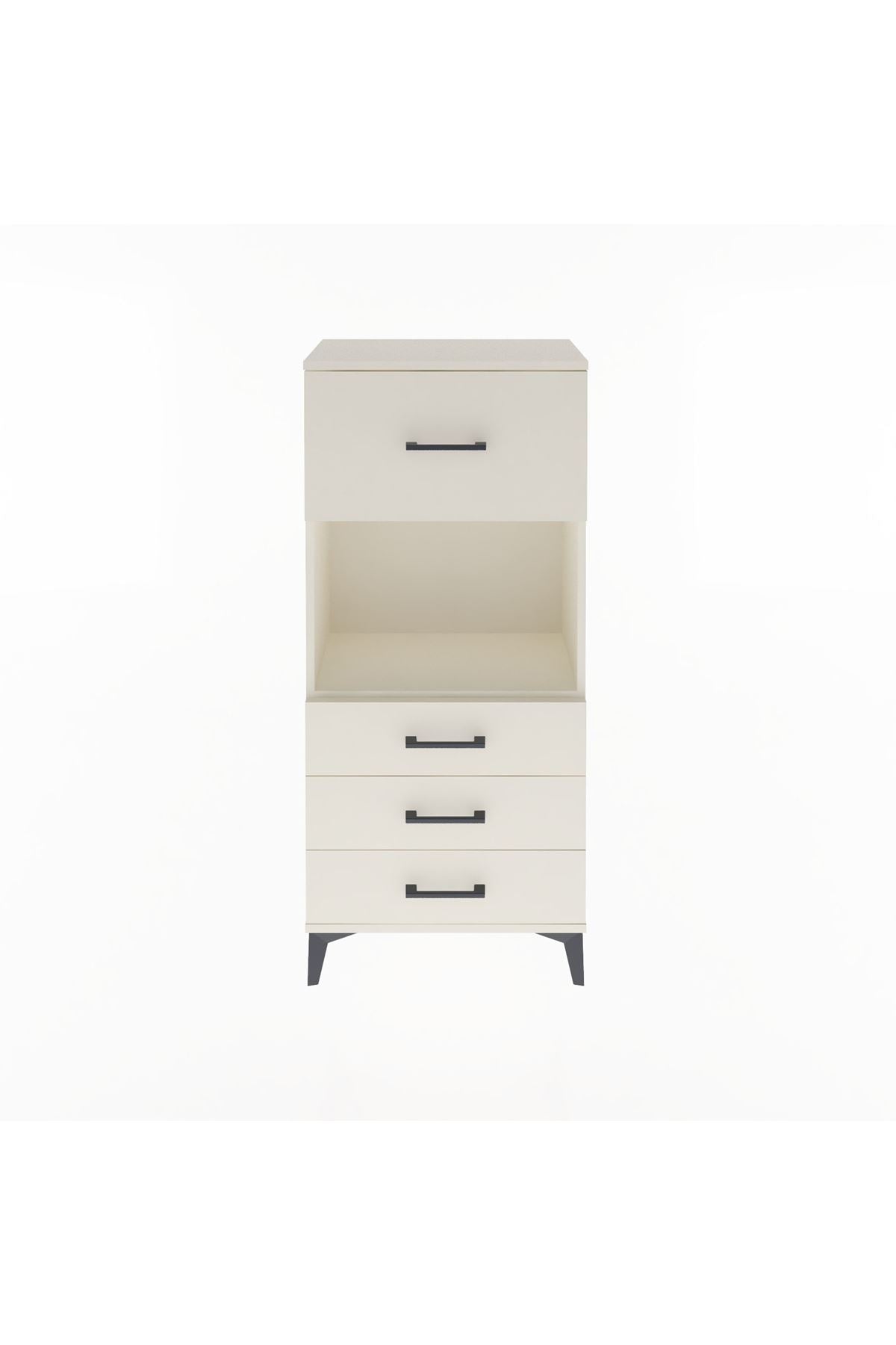 Arges Dolap Tek Raflı 4 Çekmeceli 60x30x134 - S17M028V1A