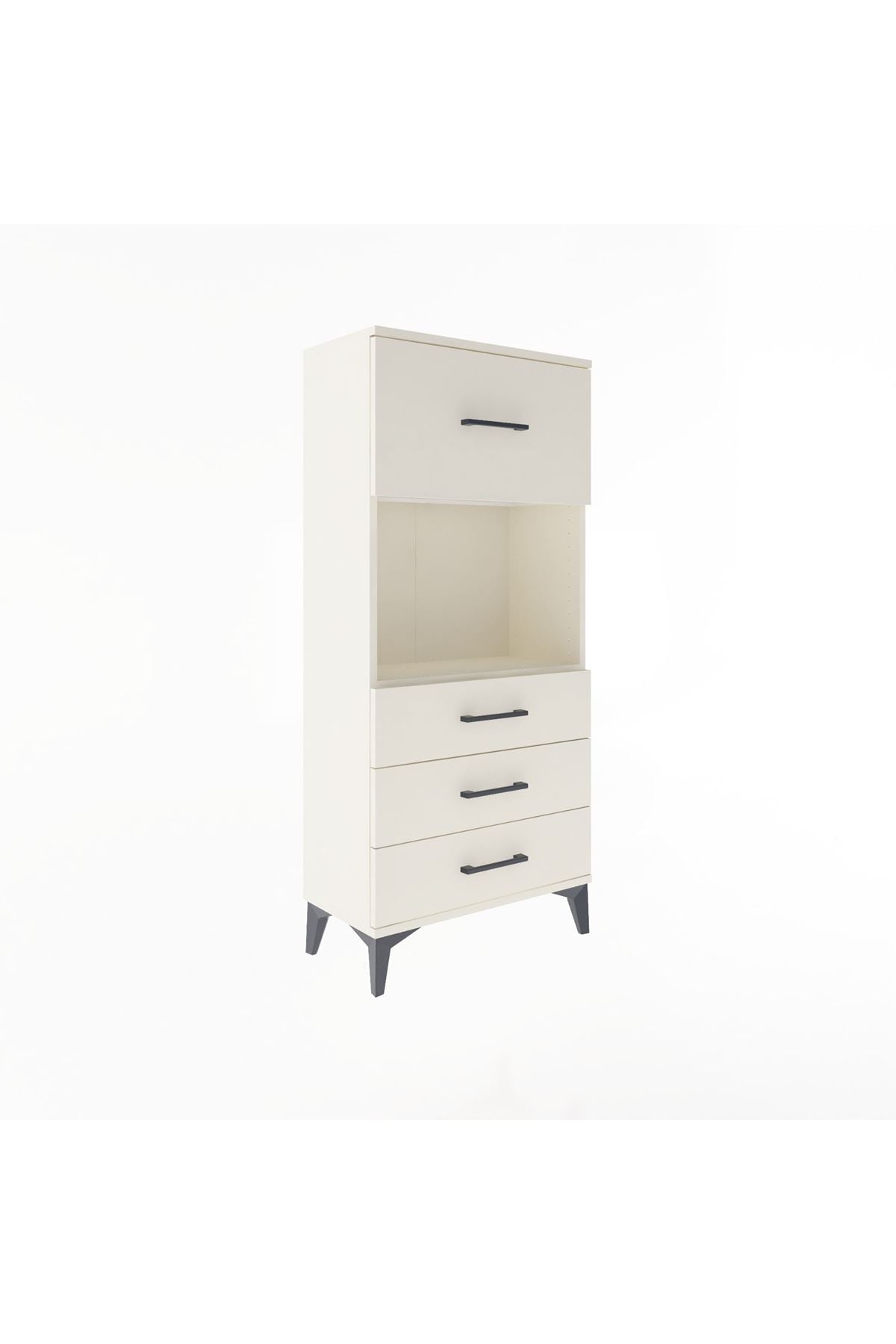 Arges Dolap Tek Raflı 4 Çekmeceli 60x30x134 - S17M028V1A