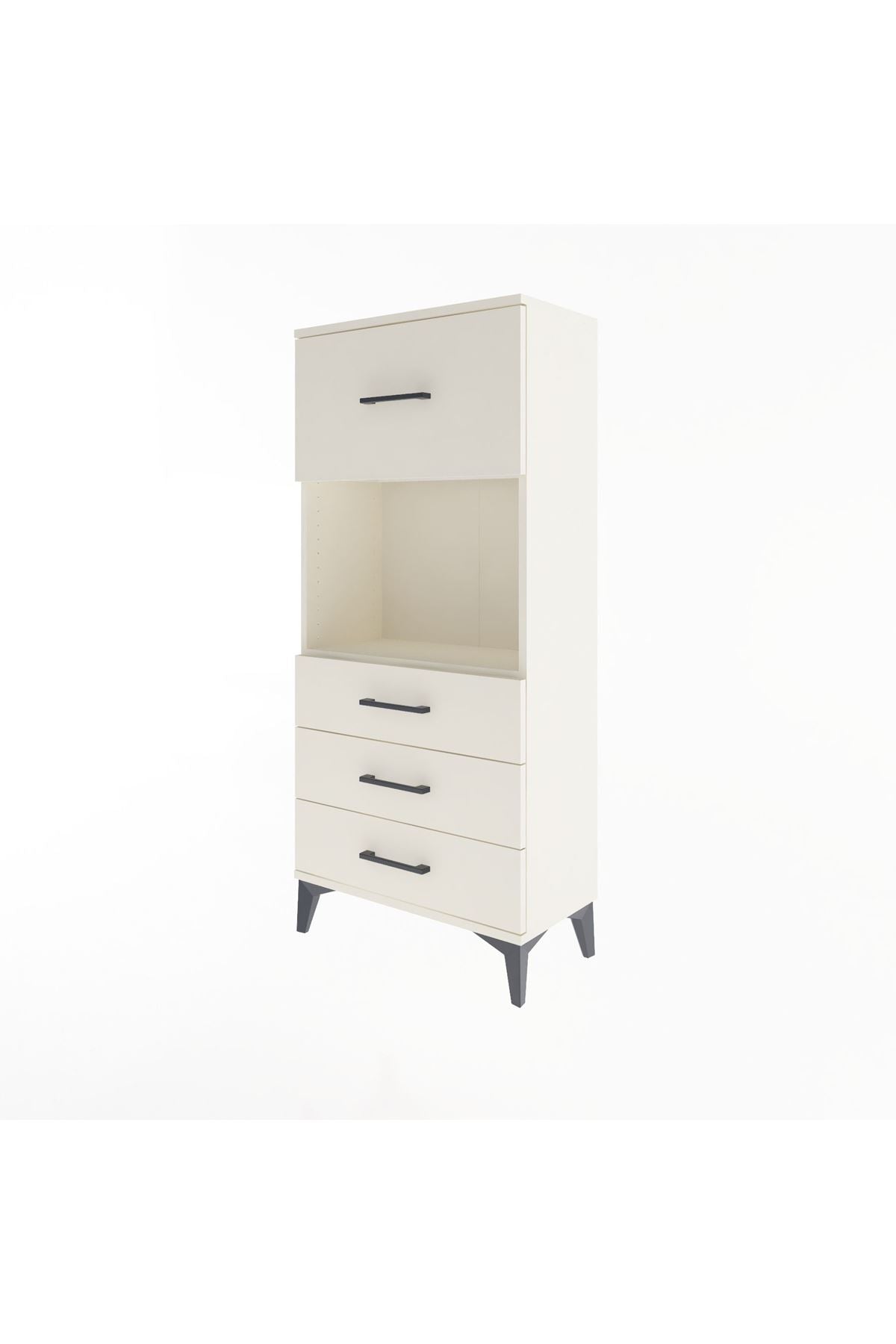 Arges Dolap Tek Raflı 4 Çekmeceli 60x30x134 - S17M028V1A