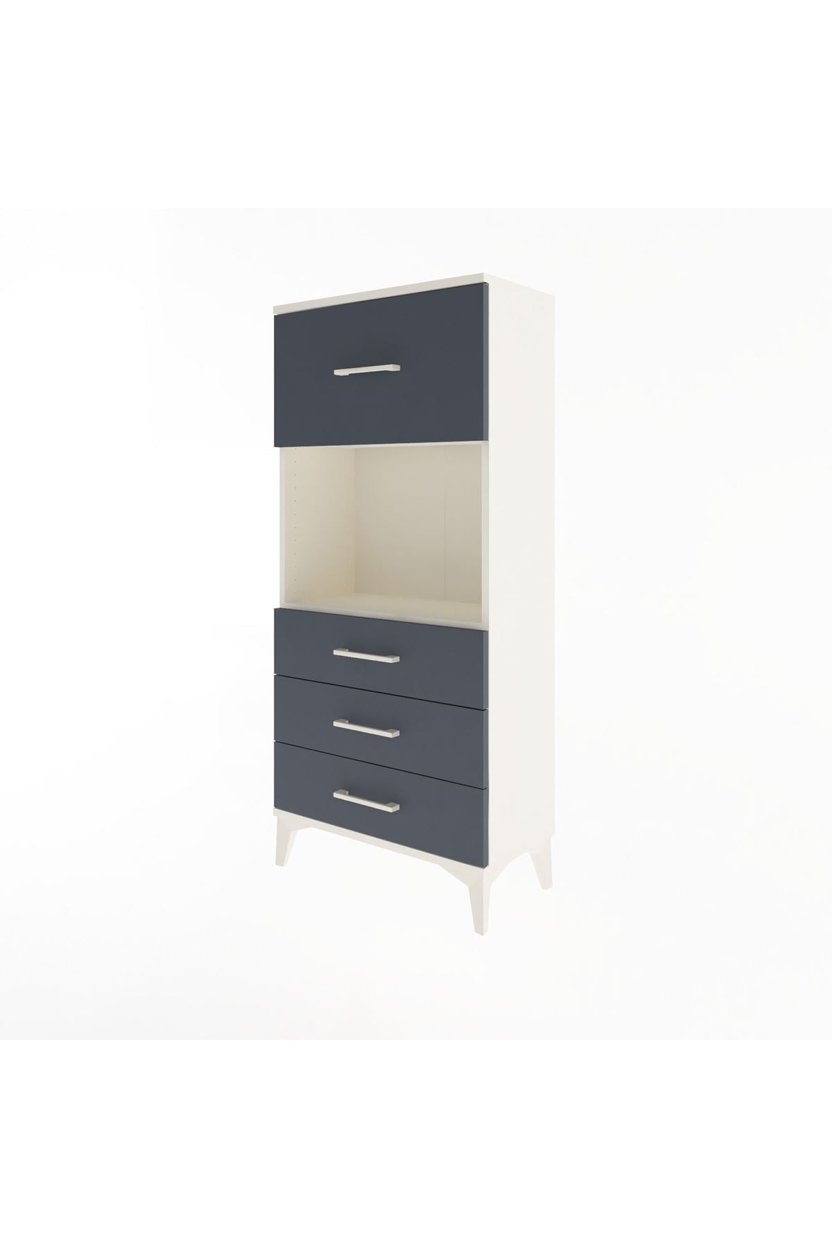 Arges Dolap Tek Raflı 4 Çekmeceli 60x30x134 - S17M028V2A