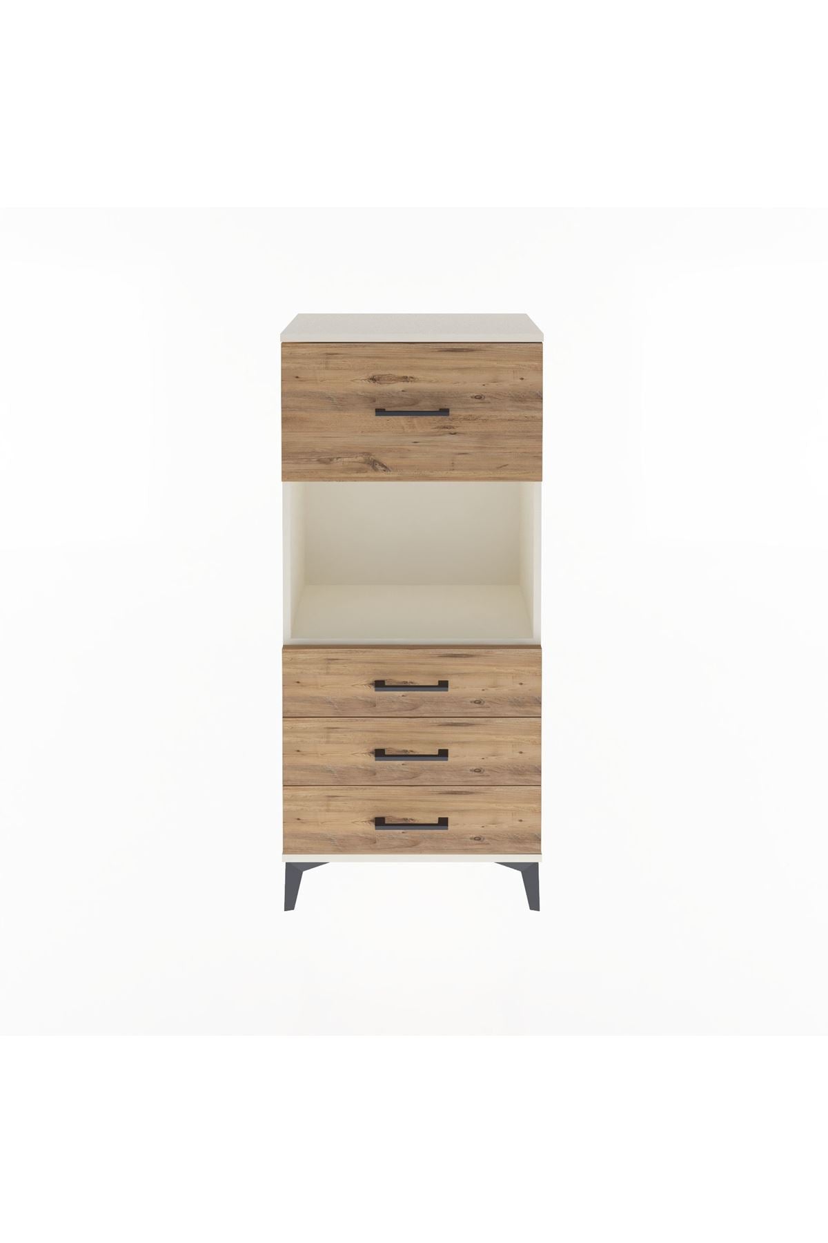 Arges Dolap Tek Raflı 4 Çekmeceli 60x30x134 - S17M028V3A