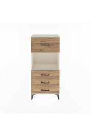 Arges Dolap Tek Raflı 4 Çekmeceli 60x30x134 - S17M028V3A