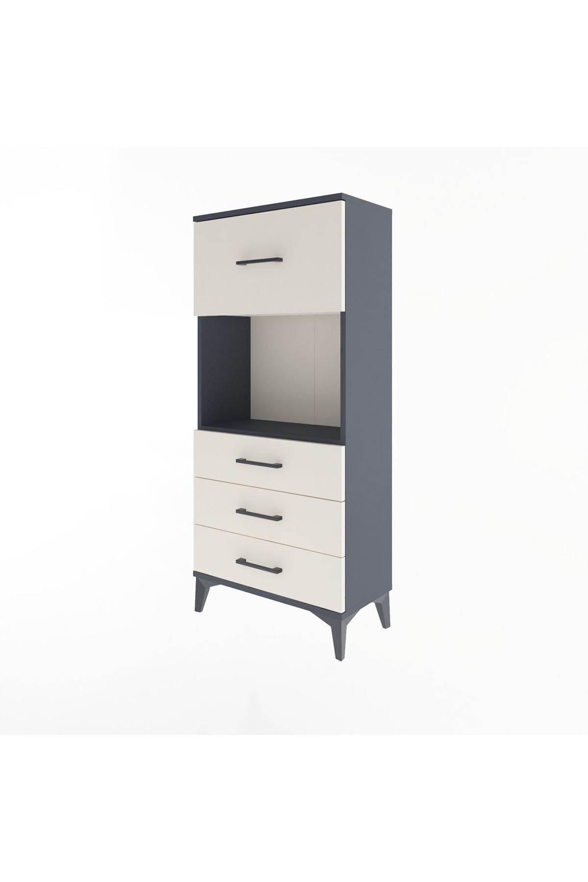 Arges Dolap Tek Raflı 4 Çekmeceli 60x30x134 - S17M028V4A