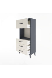 Arges Dolap Tek Raflı 4 Çekmeceli 60x30x134 - S17M028V4A