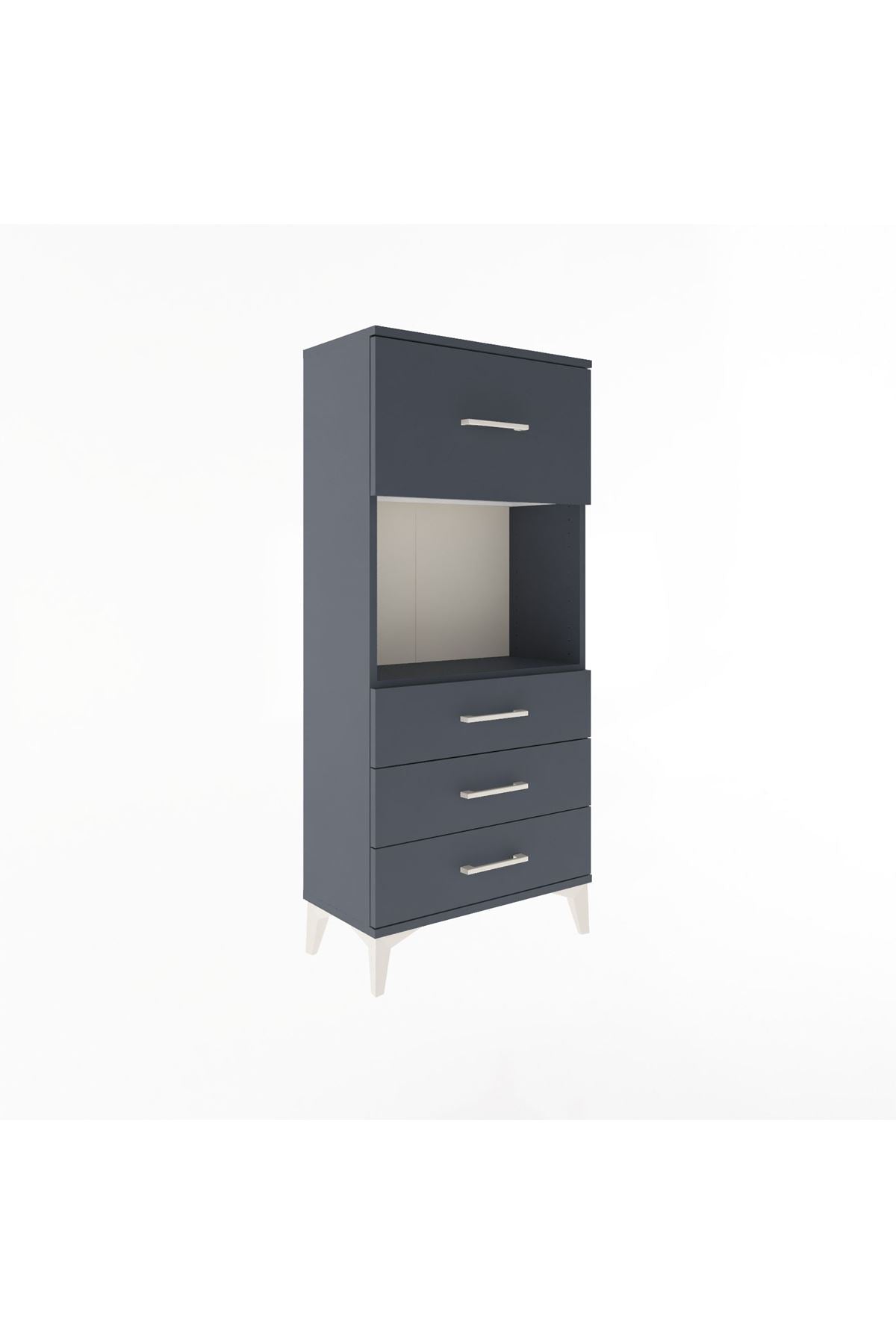 Arges Dolap Tek Raflı 4 Çekmeceli 60x30x134 - S17M028V5A