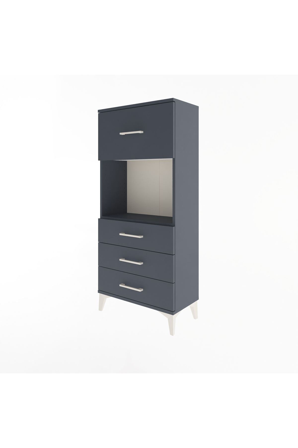 Arges Dolap Tek Raflı 4 Çekmeceli 60x30x134 - S17M028V5A