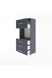 Arges Dolap Tek Raflı 4 Çekmeceli 60x30x134 - S17M028V5A
