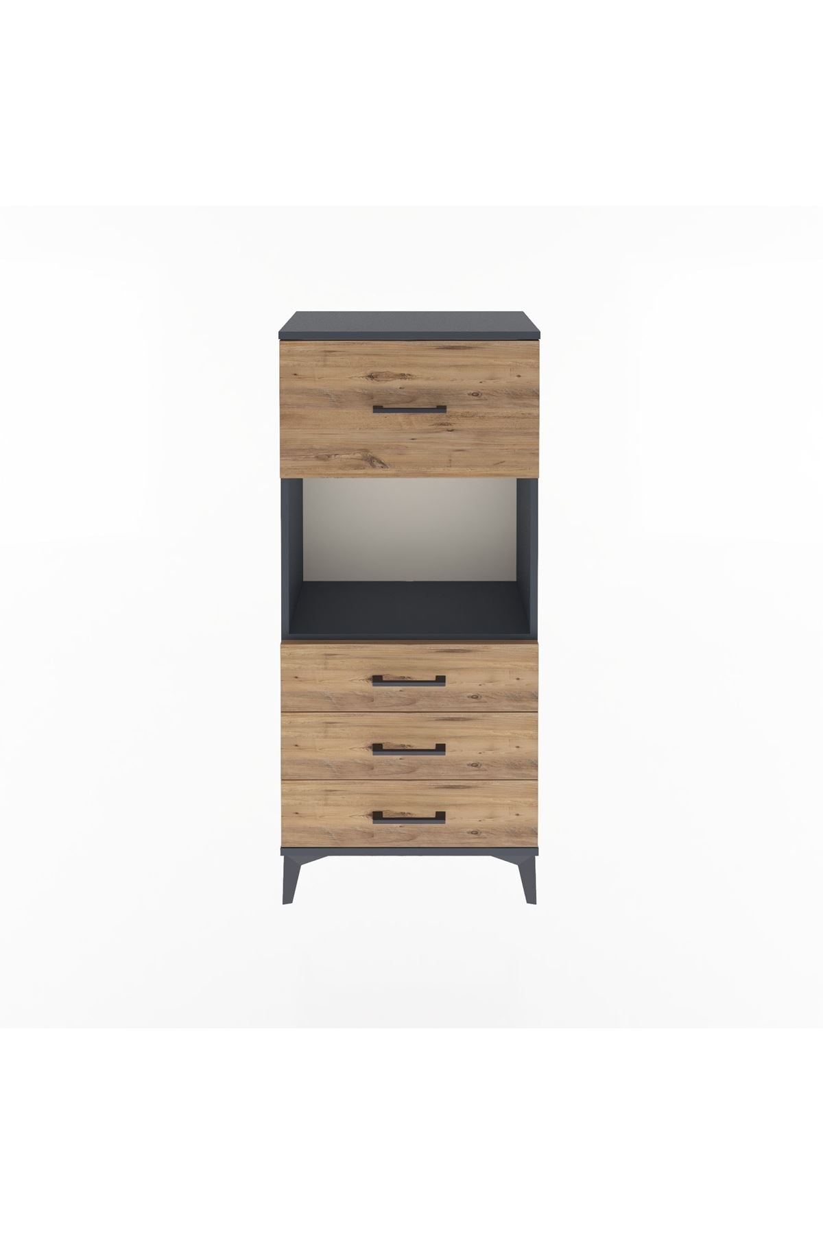 Arges Dolap Tek Raflı 4 Çekmeceli 60x30x134 - S17M028V6A