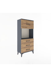Arges Dolap Tek Raflı 4 Çekmeceli 60x30x134 - S17M028V6A