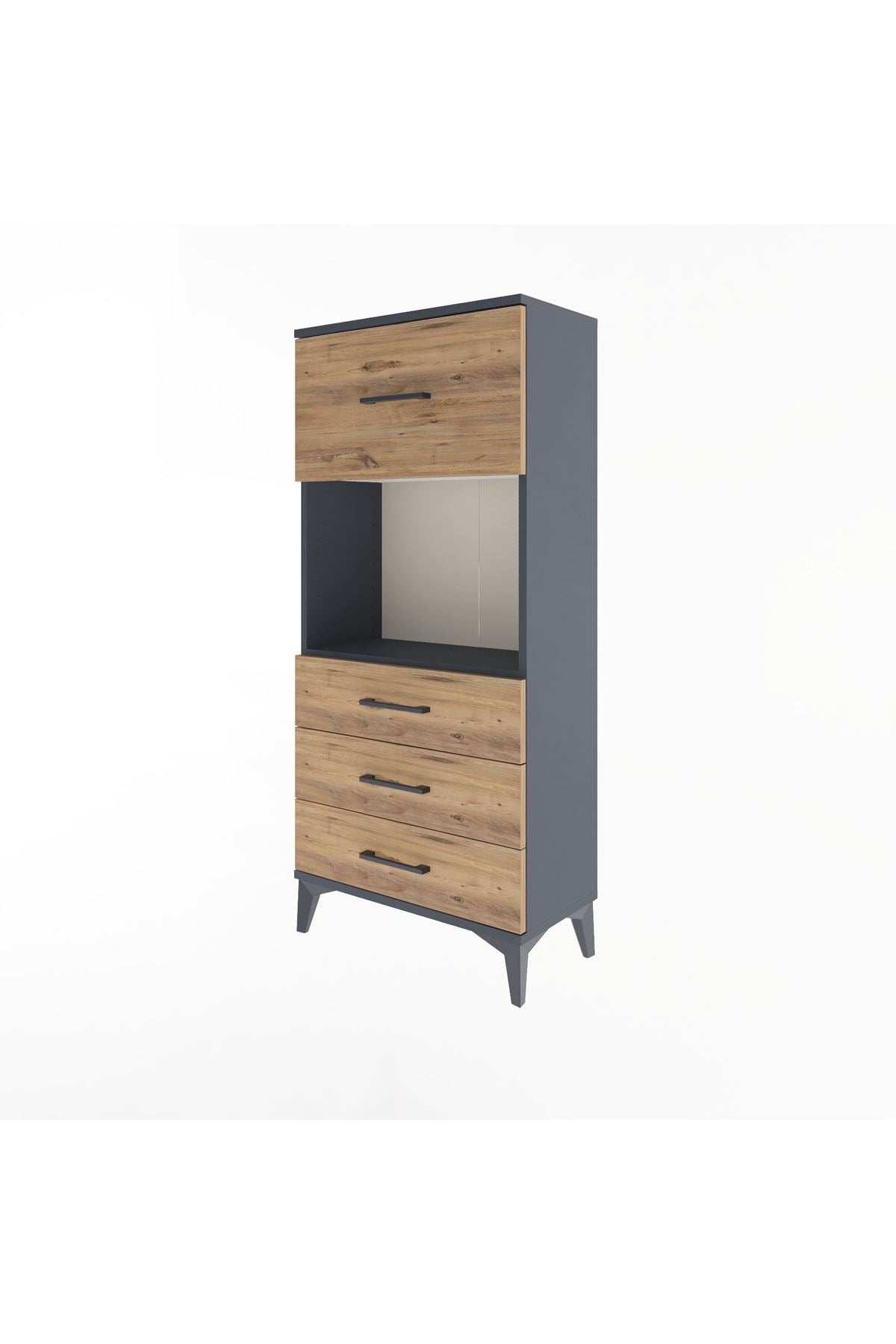 Arges Dolap Tek Raflı 4 Çekmeceli 60x30x134 - S17M028V6A