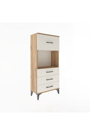 Arges Dolap Tek Raflı 4 Çekmeceli 60x30x134 - S17M028V7A