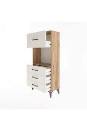 Arges Dolap Tek Raflı 4 Çekmeceli 60x30x134 - S17M028V7A