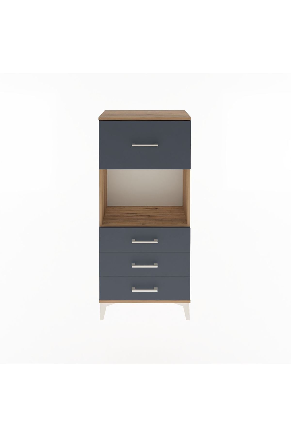 Arges Dolap Tek Raflı 4 Çekmeceli 60x30x134 - S17M028V8A
