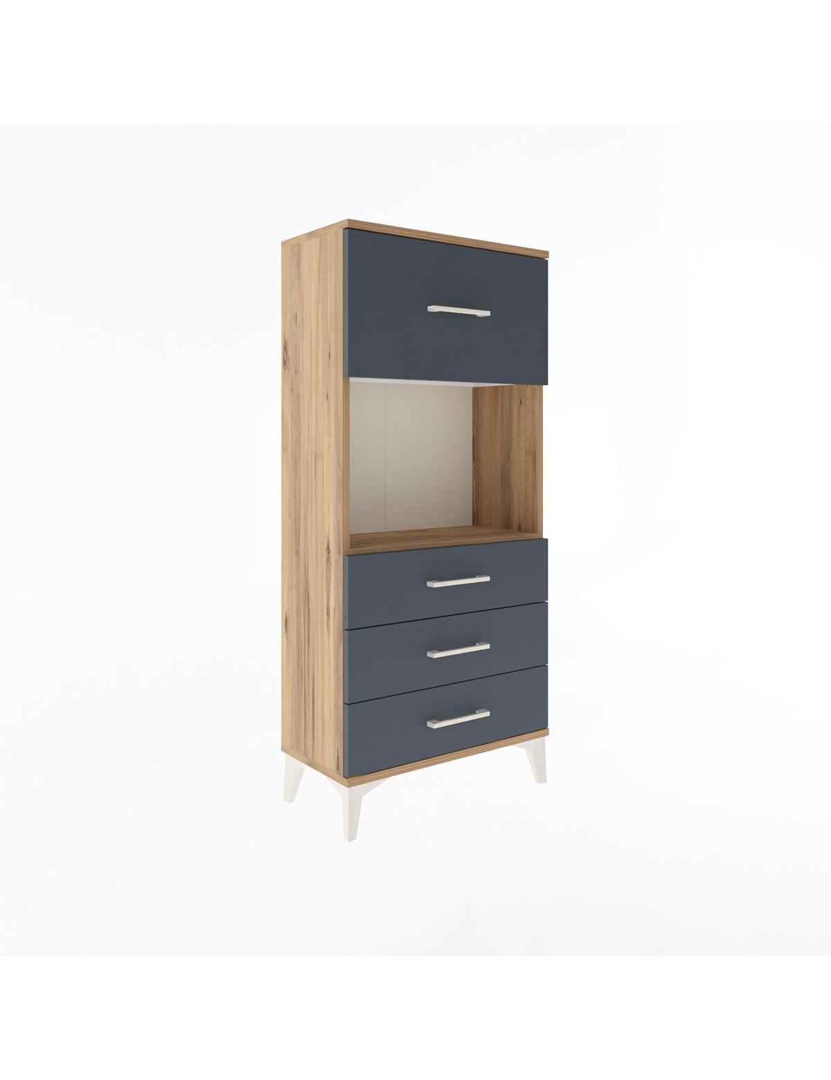Arges Dolap Tek Raflı 4 Çekmeceli 60x30x134 - S17M028V8A