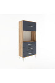 Arges Dolap Tek Raflı 4 Çekmeceli 60x30x134 - S17M028V8A