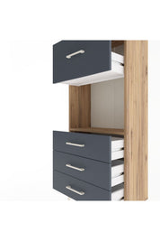 Arges Dolap Tek Raflı 4 Çekmeceli 60x30x134 - S17M028V8A