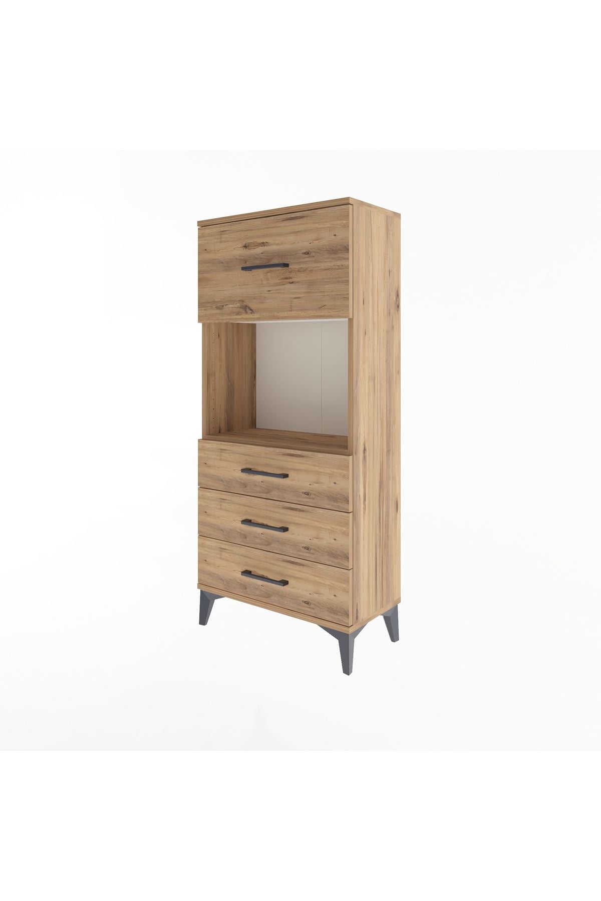 Arges Dolap Tek Raflı 4 Çekmeceli 60x30x134 - S17M028V9A