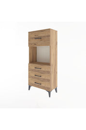 Arges Dolap Tek Raflı 4 Çekmeceli 60x30x134 - S17M028V9A