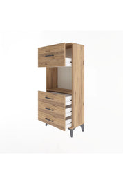 Arges Dolap Tek Raflı 4 Çekmeceli 60x30x134 - S17M028V9A