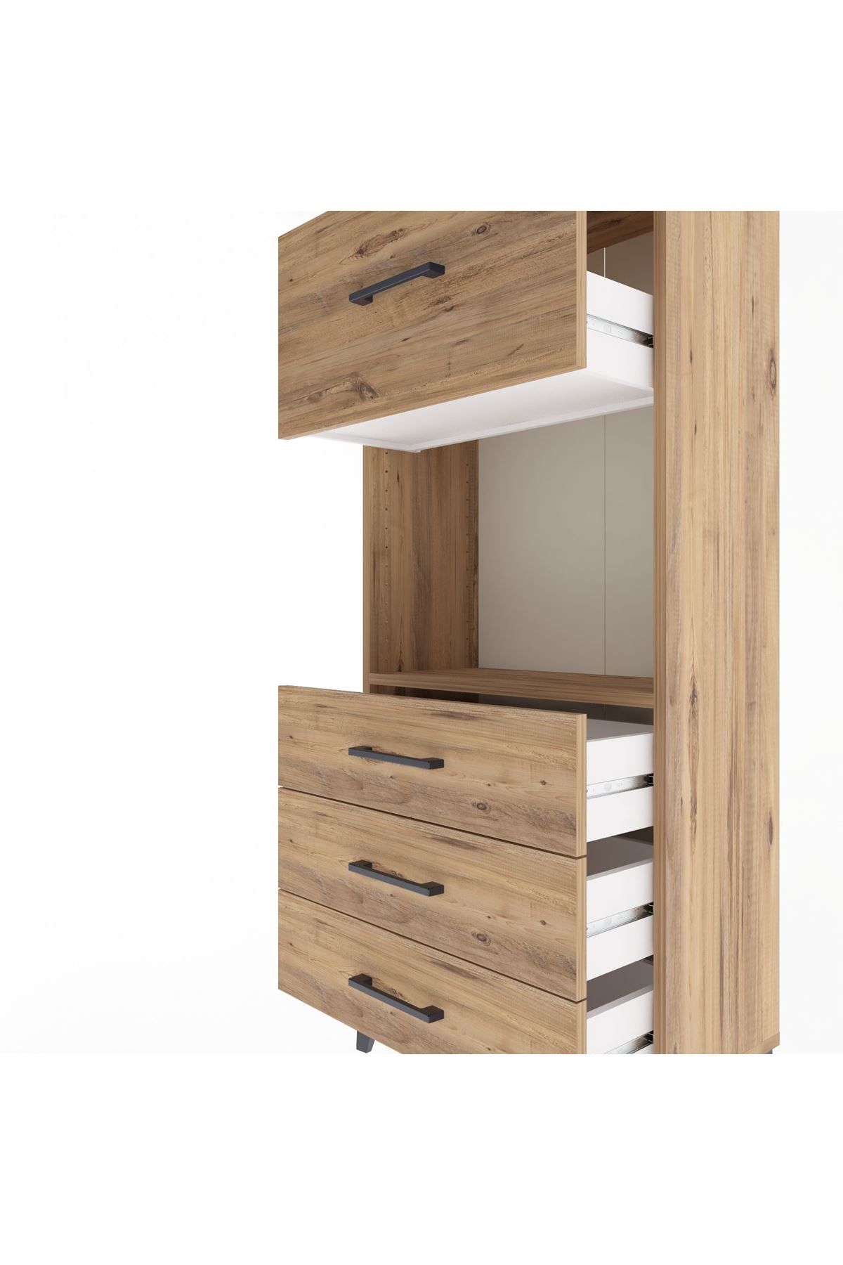 Arges Dolap Tek Raflı 4 Çekmeceli 60x30x134 - S17M028V9A