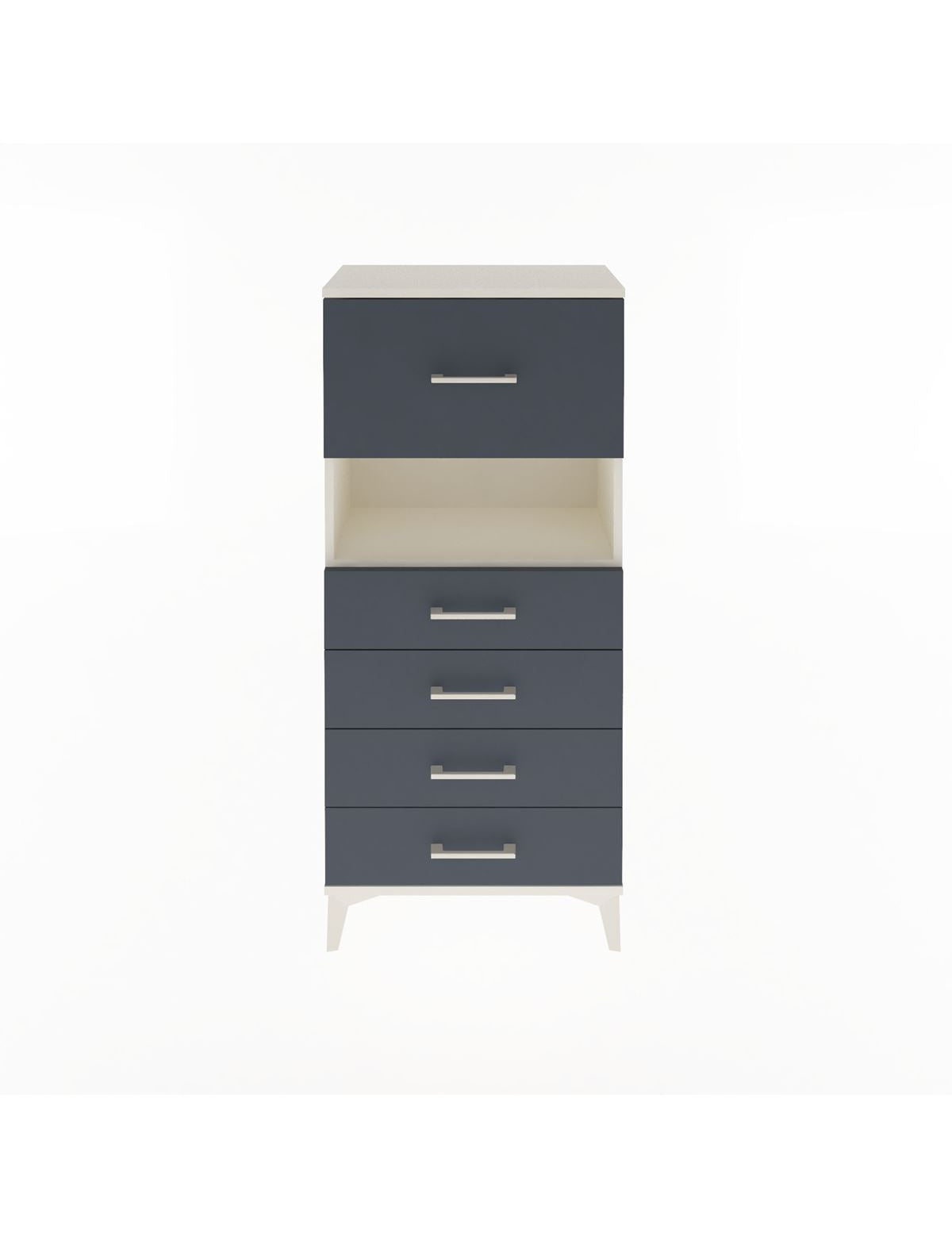 Arges Dolap Tek Raflı 5 Çekmeceli 60x30x134 - S17M030V2A