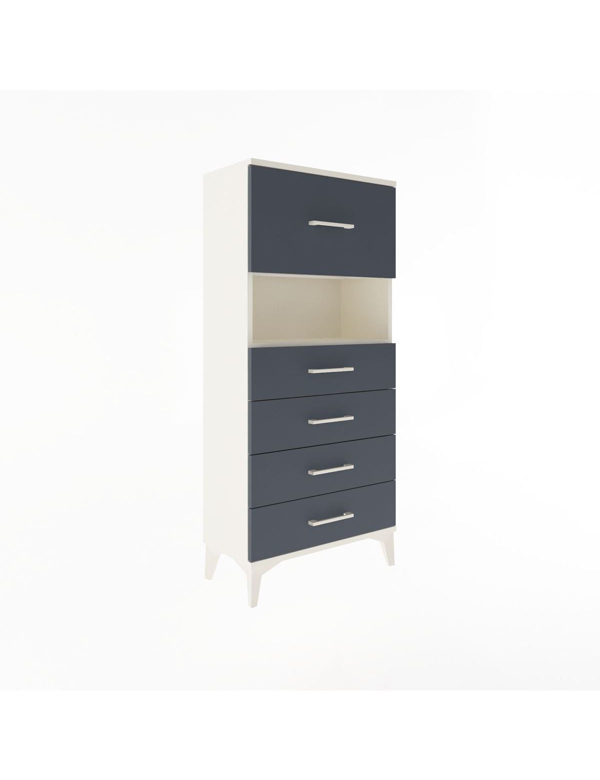 Arges Dolap Tek Raflı 5 Çekmeceli 60x30x134 - S17M030V2A