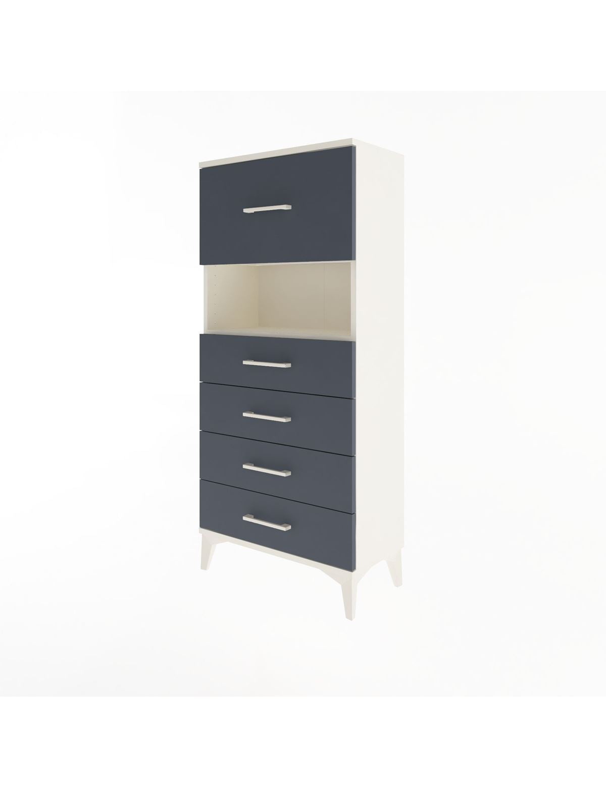 Arges Dolap Tek Raflı 5 Çekmeceli 60x30x134 - S17M030V2A