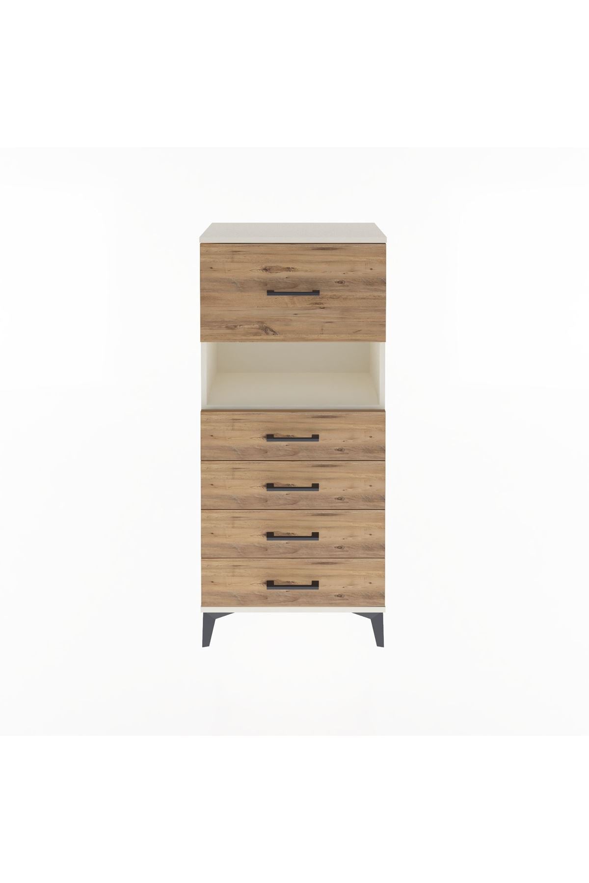 Arges Dolap Tek Raflı 5 Çekmeceli 60x30x134 - S17M030V3A
