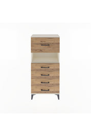 Arges Dolap Tek Raflı 5 Çekmeceli 60x30x134 - S17M030V3A