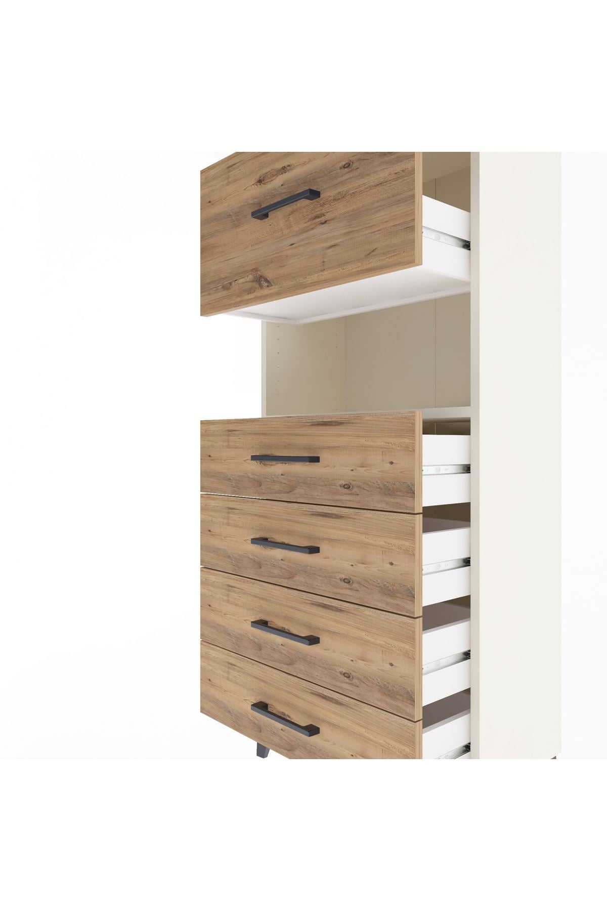 Arges Dolap Tek Raflı 5 Çekmeceli 60x30x134 - S17M030V3A